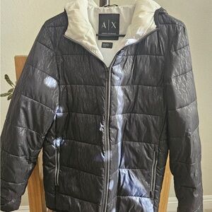 Armani Exchange A/X Black Puffer Jacket - XS